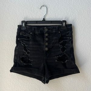 stretchy high waisted jean shorts